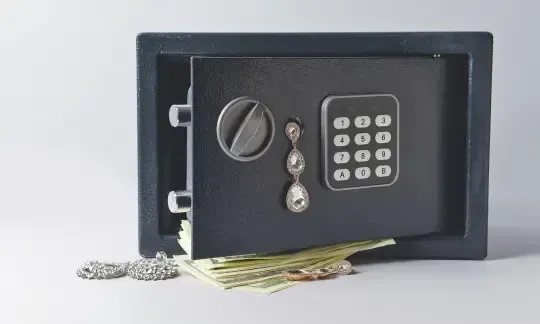 Keep valuables in safe
