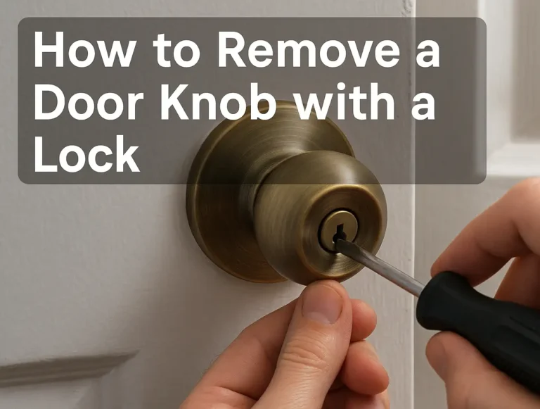 How to Remove a Door Knob with a Lock: Easy DIY Guide