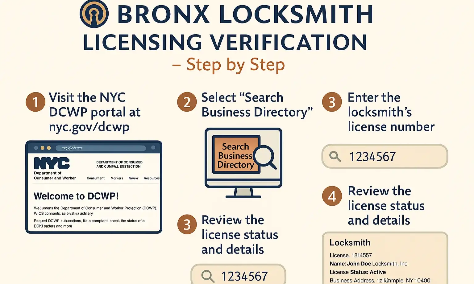 Verify your locksmith’s license quickly and easily with this step-by-step guide to protect yourself from fraud in the Bronx.