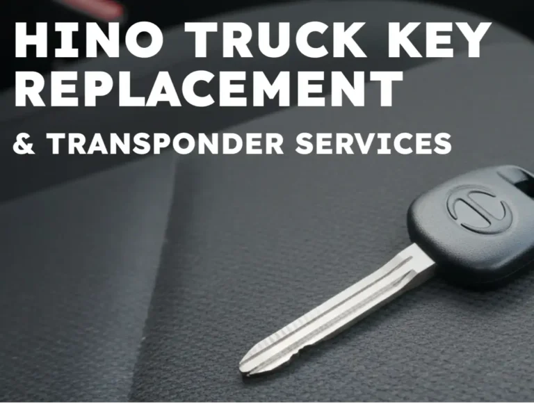 Hino Truck Key Replacement & Transponder Services