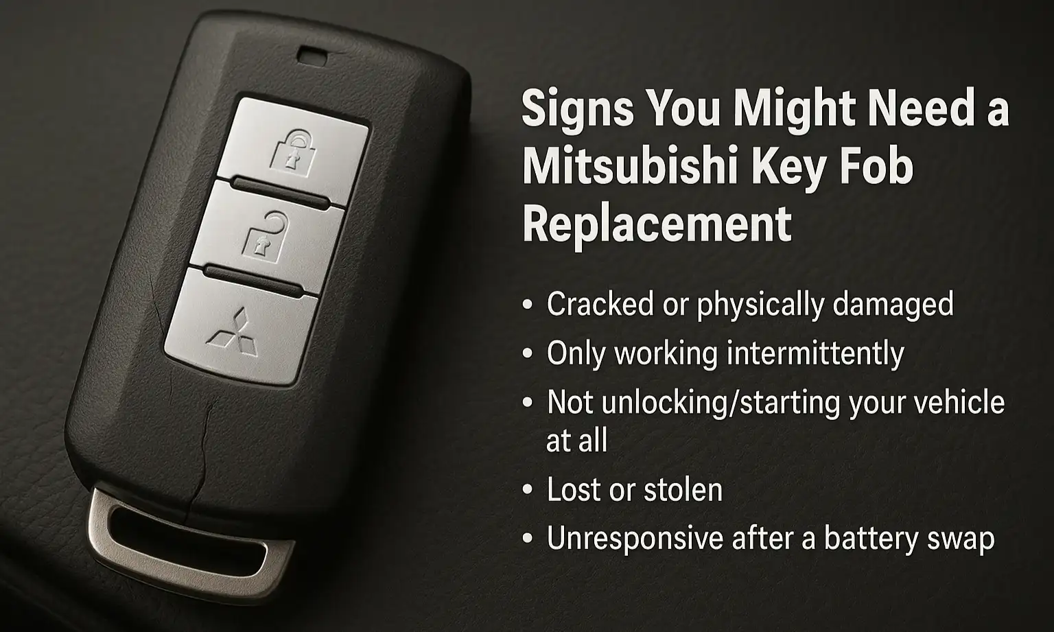 Signs You Might Need a Mitsubishi Key Fob Replacement