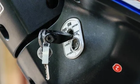 Key plug of car start button motor