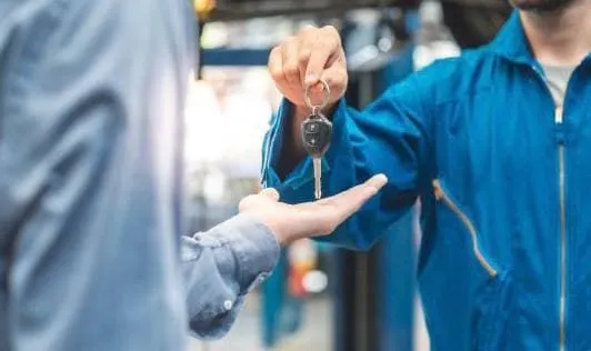 customer has a new car key