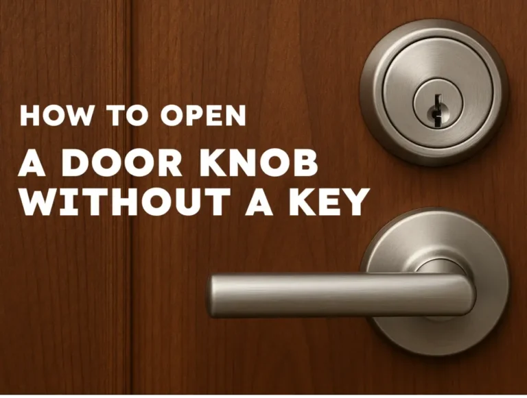How to Open a Door Knob Without a Key: A Practical Guide for Lockouts