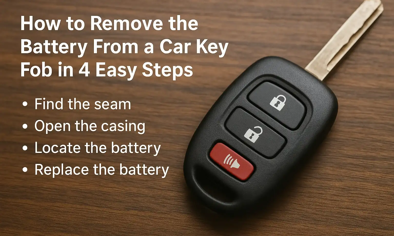 How to Remove the Battery From a Car Key Fob in 4 Easy Steps
