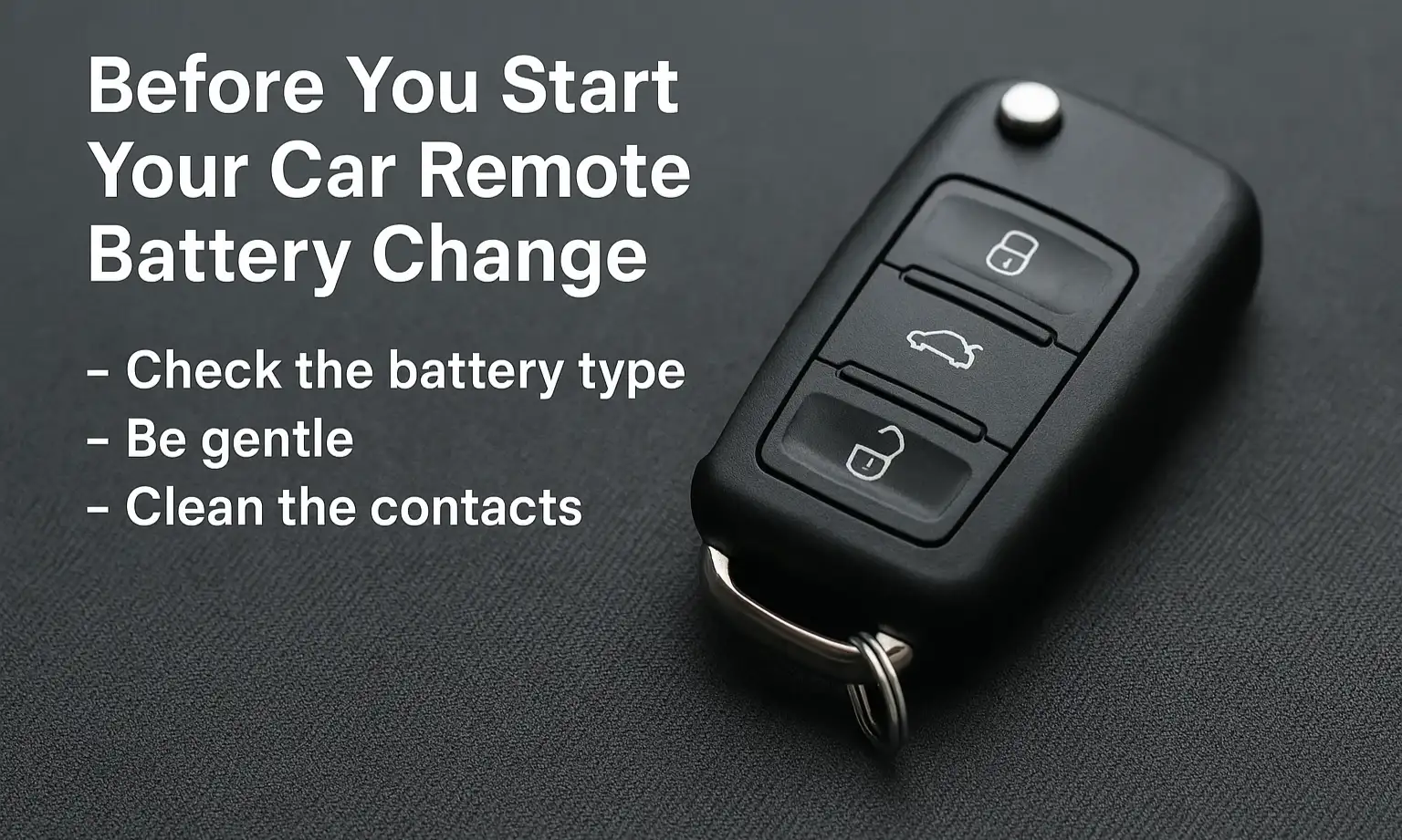 Before You Start Your Car Remote Battery Change