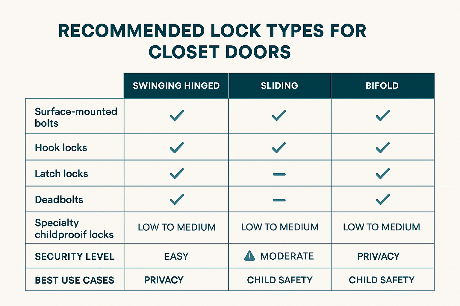 Understand the internal structure of hollow core doors.