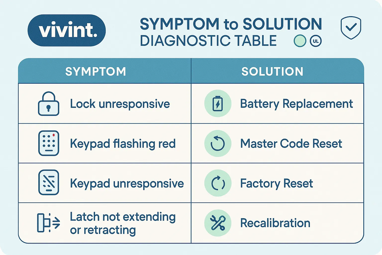 Symptom And Solution For Vivint Smart Lock