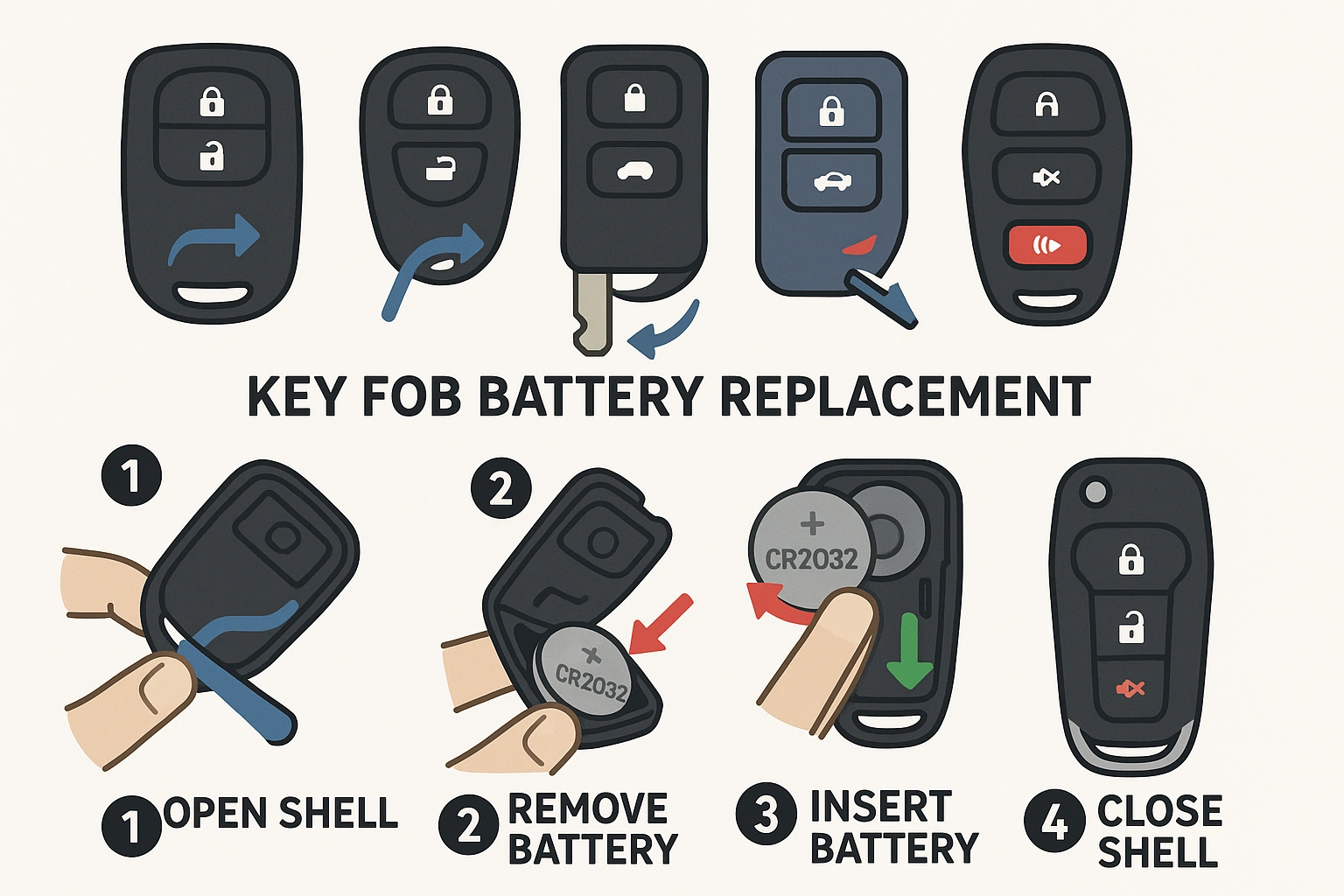Key Fob Battery Replacement Step By Step