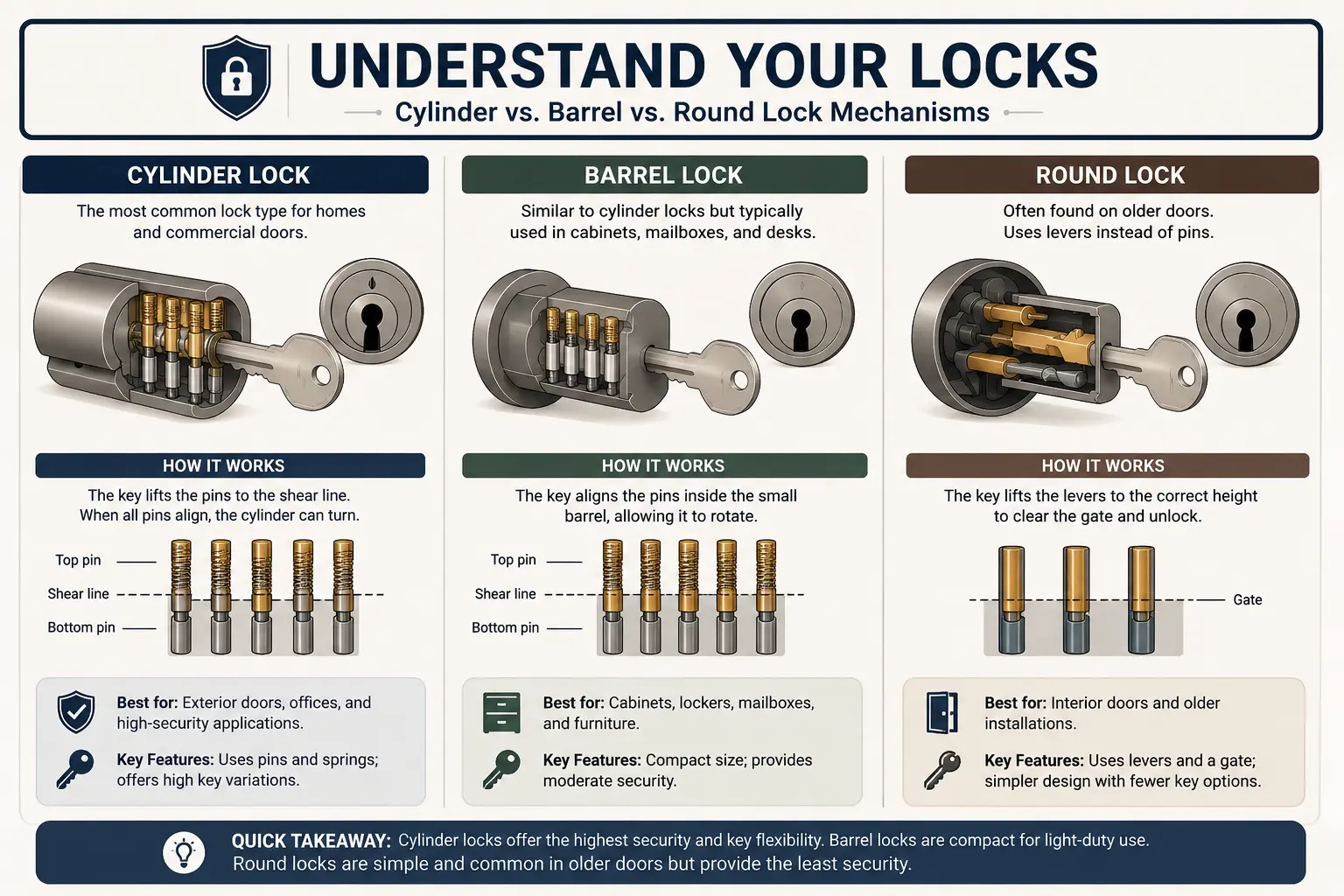 Types Of Locks Comparison