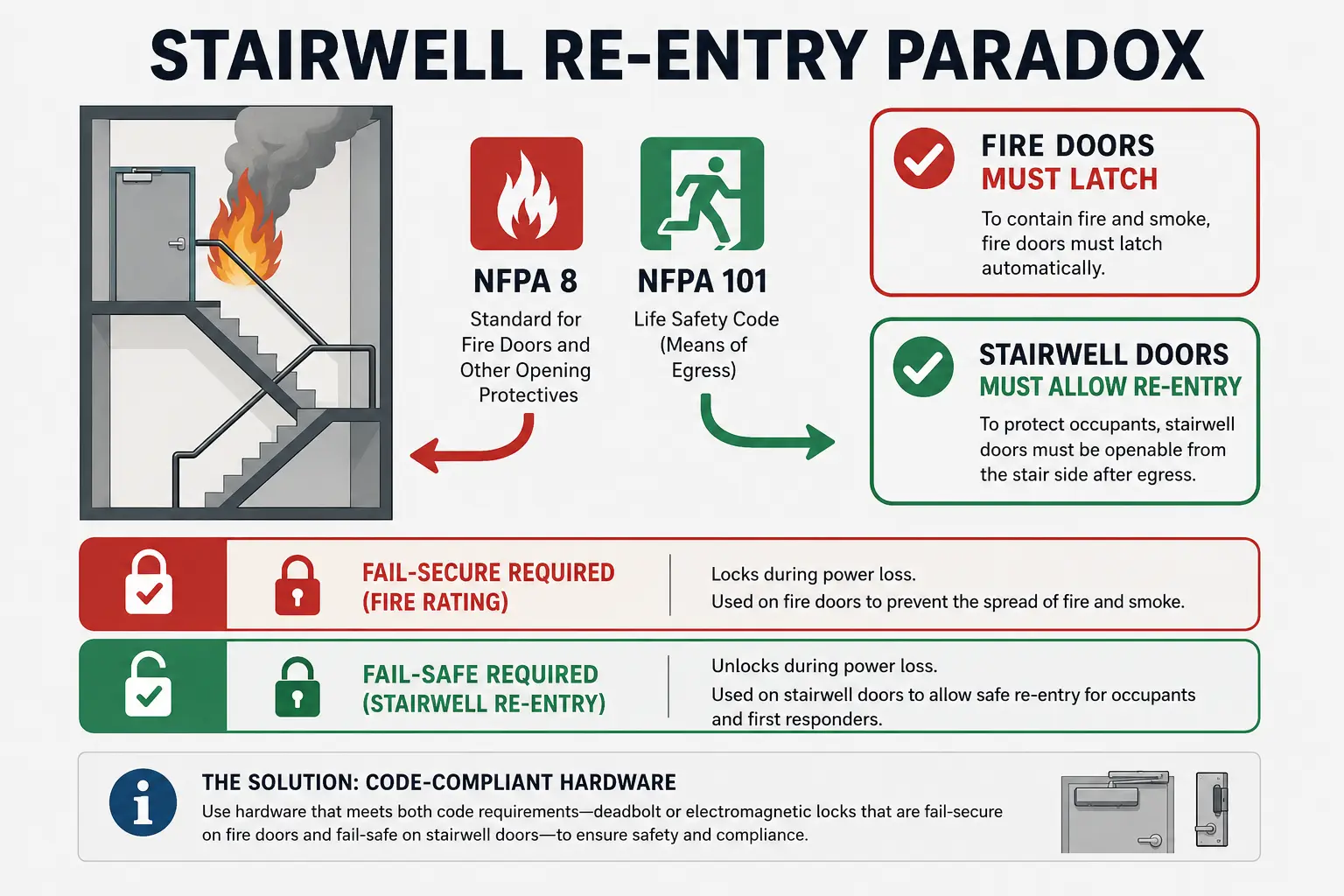 Stairwell Re-entry Paradox