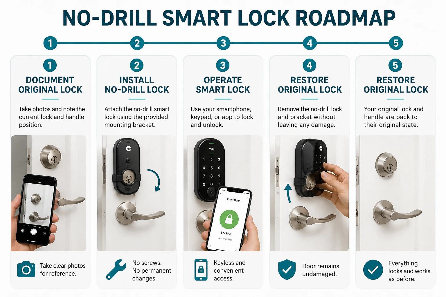 No Drill Smart Lock Roadmap
