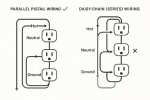 Parallel wiring vs daisy-chaining