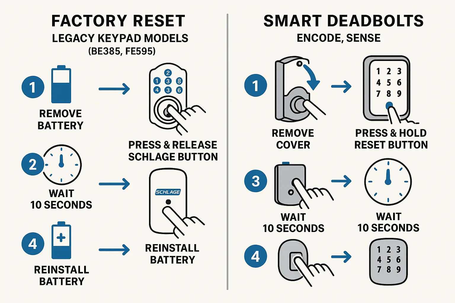 This labeled diagram serves as a quick-reference memory aid for homeowners to verify key door measurements before choosing high-security commercial-grade Schlage locks, making retrofit decisions straightforward.