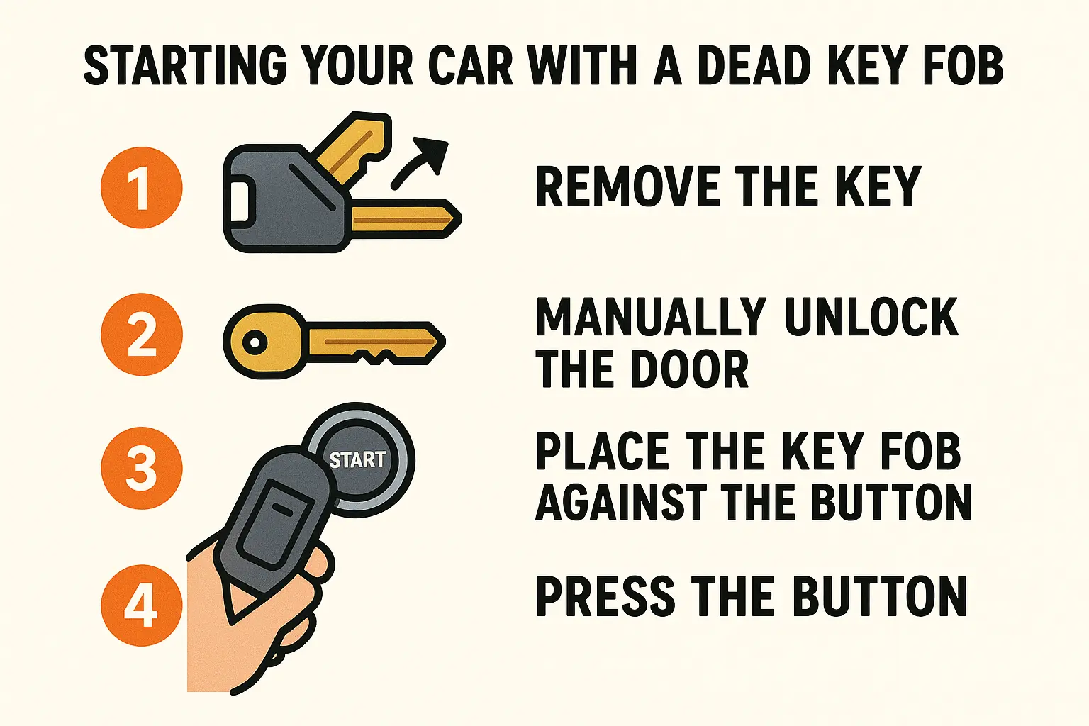 Remember these simple emergency steps if your proximity key battery dies: slide the hidden latch, pull out the emergency blade, unlock the door manually, and start the car by holding the fob against the start button.