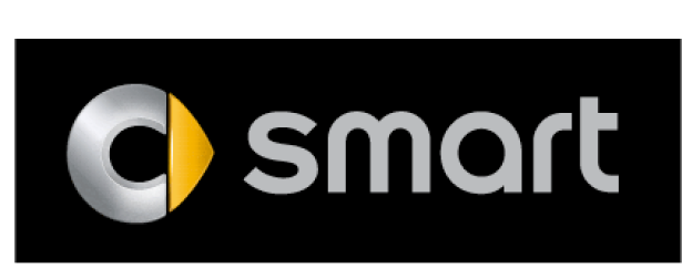 Smart car brand logo on black backgroung